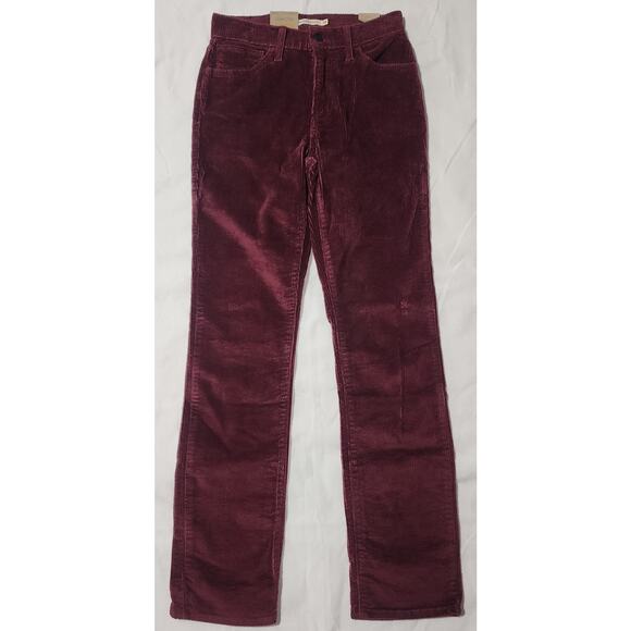 Levi's 724 high rise slim straight corduroy pants 26x30 woman's - Picture 1 of 10